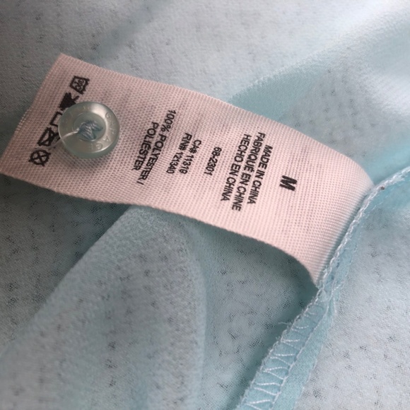 Garage medium size sheer crop top, buttons, and tie, good with shorts, skirt - Picture 4 of 6